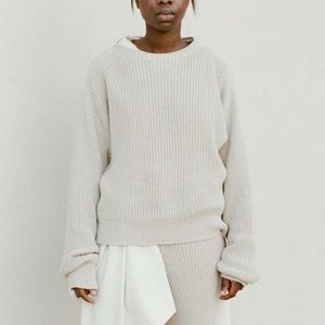 Baserange Mea Fitted Pullover - SAND MELANGE / XS-S